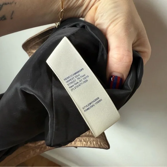 Rebecca Minkoff Bronze Metallic Leather Mini Skirt S - Picture 5 of 5